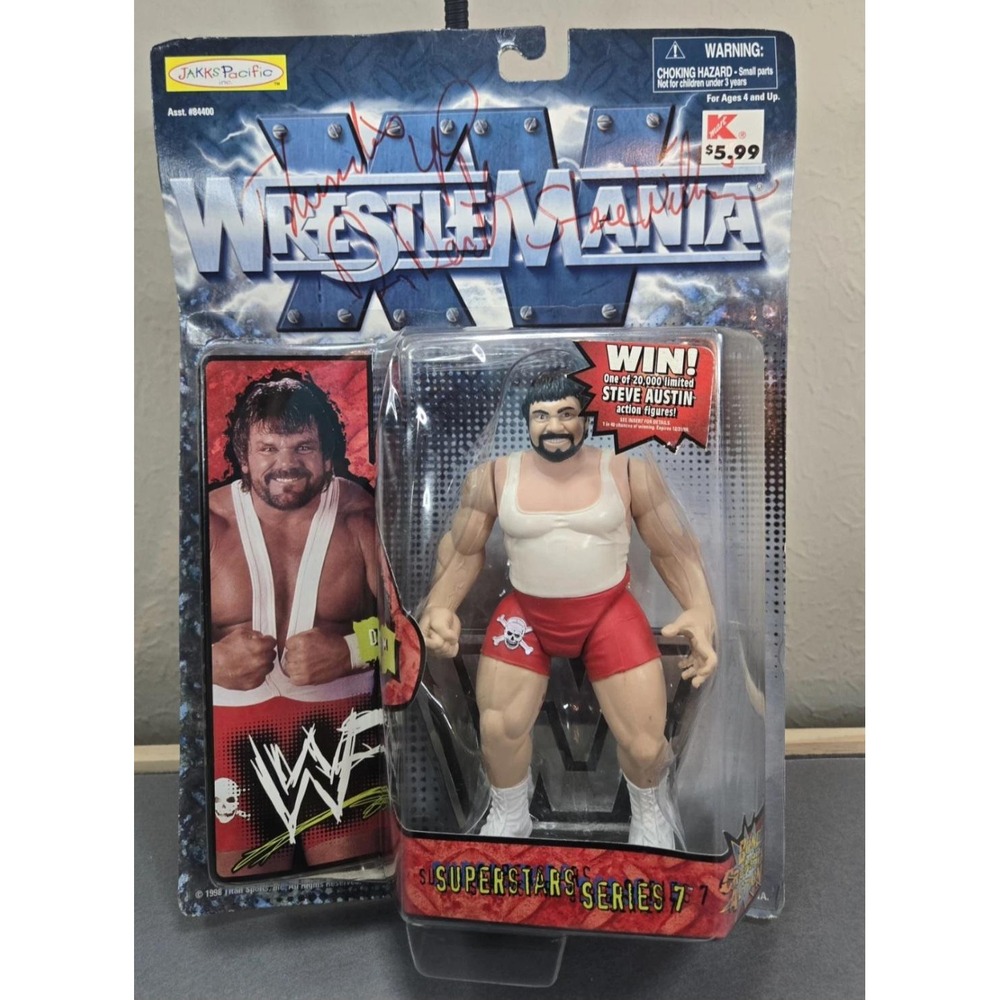 SIGNED Dr. Death Steve Williams Wrestle Mania Superstars Series 7 New Autograph